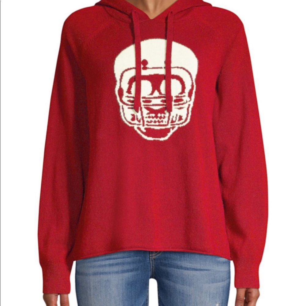ISO 360 cashmere collegiate skull hoodie